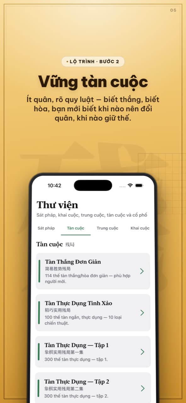 Thư viện sách tàn cuộc trong app